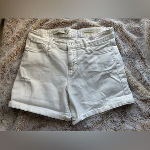 Anthropologie White Jean Shorts Classic Denim Style